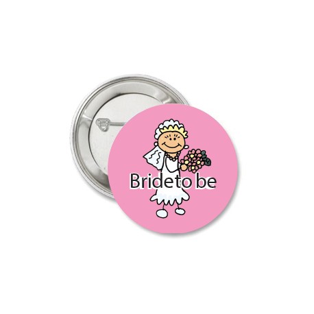 Button Bride to Be pink