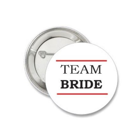 Button Team Bride White