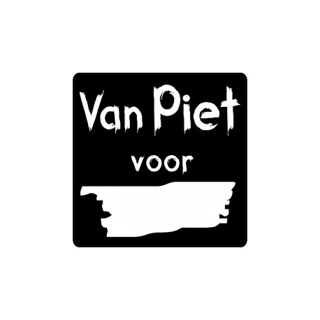 Sticker Van Piet voor