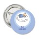 Button Happy Dreams blauw met eigen tekst