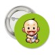 Button Happy Baby groen met eigen tekst