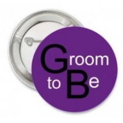 Button Groom to Be trendy purple