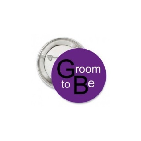 Button Groom to Be trendy purple