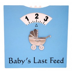 Baby's Last Feed kaart blauw