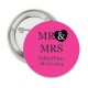 Button Mr & Mrs roze