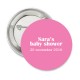 Button Babyshower pink