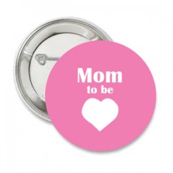Button Babyshower Mom to Be pink