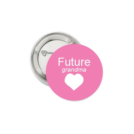 Button Pink met wit hartje en tekst