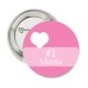 Button Pink met tekstbalk en wit hartje