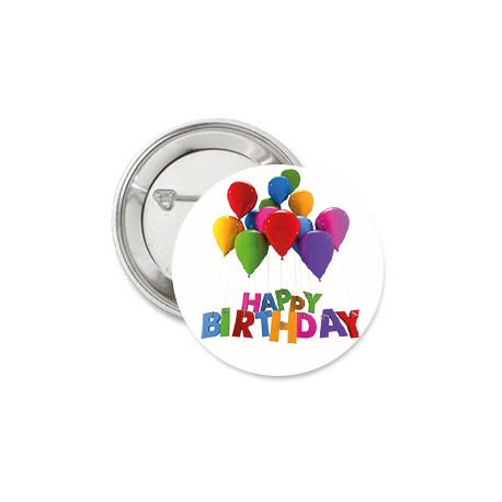 Button Happy Birthday met eigen tekst