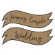 Decoratieve vintage look set Happy Couple en Wedding