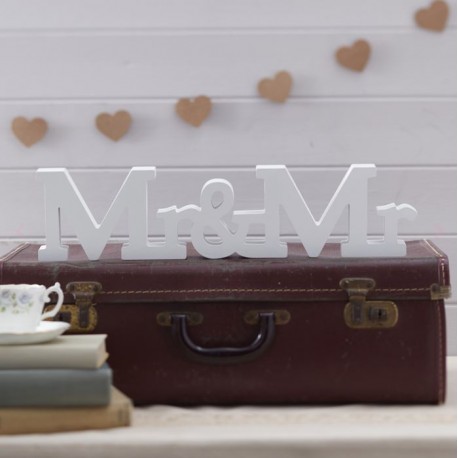 Houten Mr & Mr bord Vintage Affair