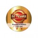 Button 50 Years Red and Gold