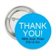 Button Thank You blauw met eigen tekst