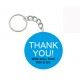 Button Thank You blauw met eigen tekst