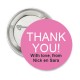 Button Thank You licht roze met deze of eigen tekst