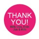 Button Thank You roze met deze of eigen tekst