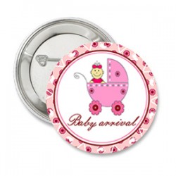 Button Baby Arrival Pink