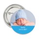 Button Lolliepop Baby licht blauw met eigen tekst en foto