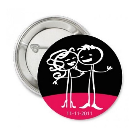 Button Love in pink and black