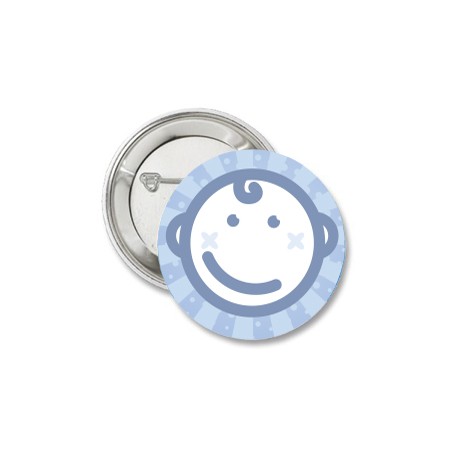 Button Happy baby face met ruimte voor een eigen tekst