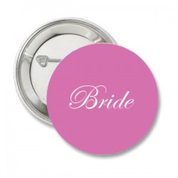 Button Bride roze met deze of eigen tekst