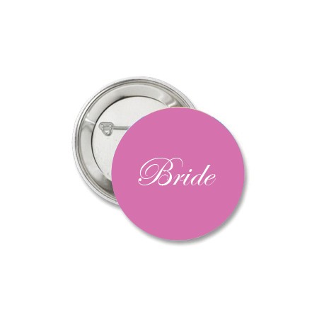 Button Bride roze met deze of eigen tekst