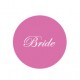 Button Bride roze met deze of eigen tekst