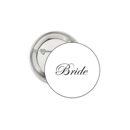 Button Bride wit met deze of eigen tekst