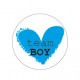 Button Team Loving Heart Blue