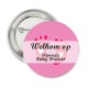 Button Welkom op... roze