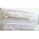 Elastische armband wit met gouden opdruk Bridesmaid