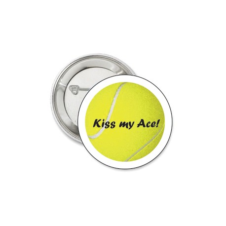 Button tennisbal kiss my ace