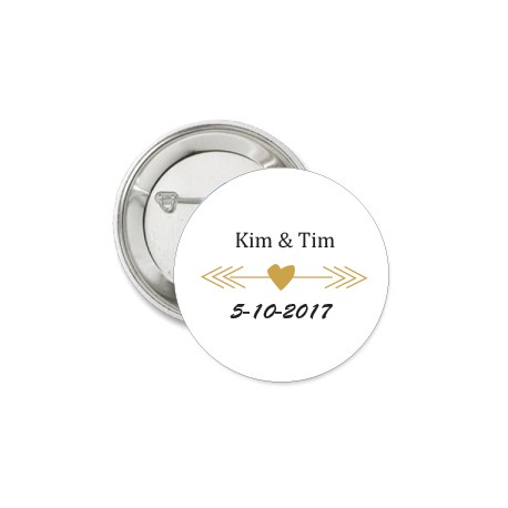 Button wedding goude pijl